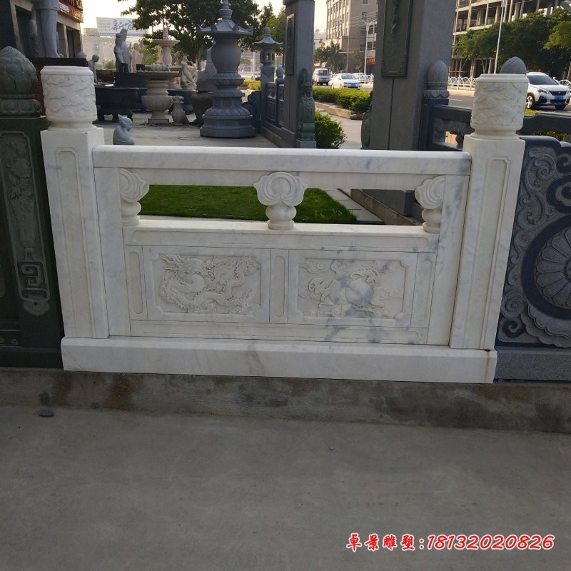 汉白玉石浮雕栏板公园景观石雕（1）