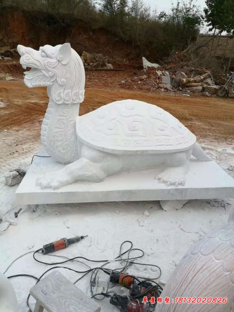 景区大理石龙龟雕塑