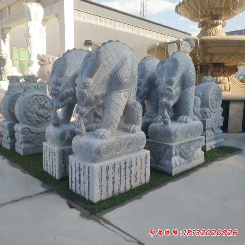 青石仿古吸水兽石雕