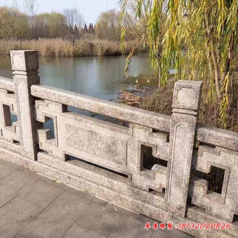 青石浮雕栏板栏杆公园河道护栏石雕 