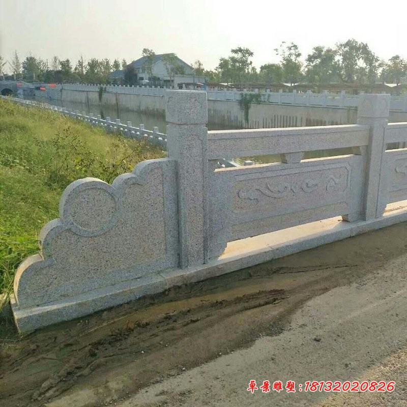 青石浮雕栏板栏杆广场户外护栏石雕 