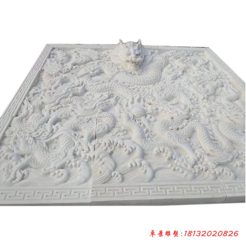 汉白玉龙石浮雕壁画