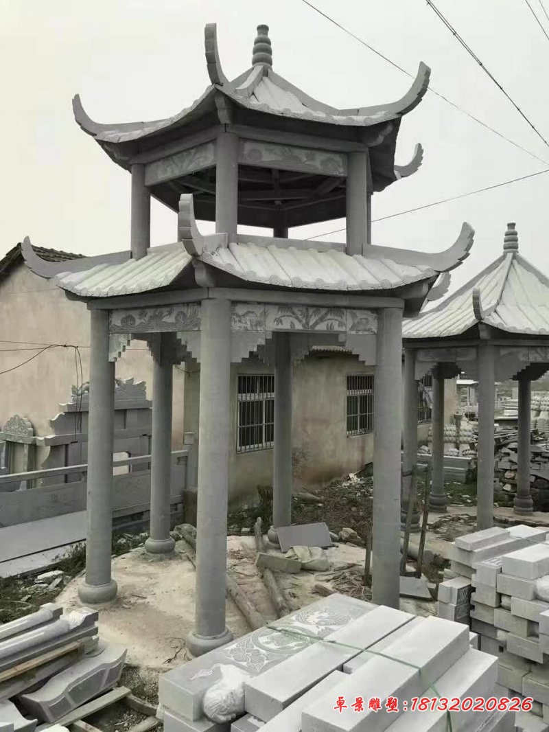 双层大理石凉亭