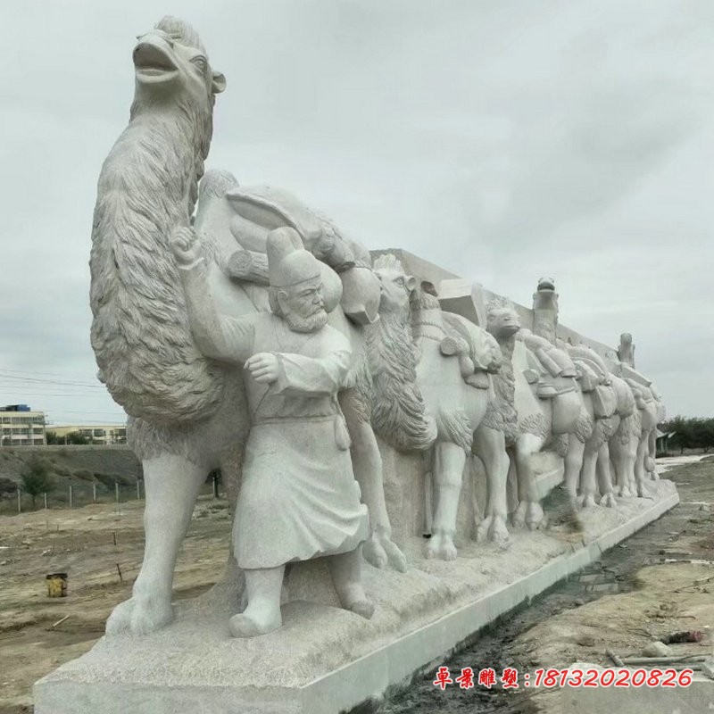 丝绸之路骆驼石雕