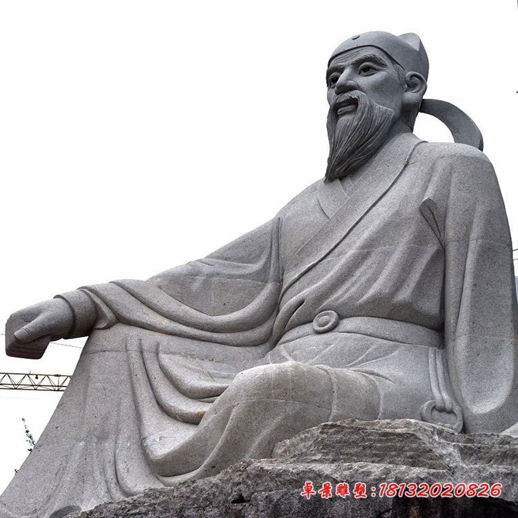 唐代诗人白居易石雕