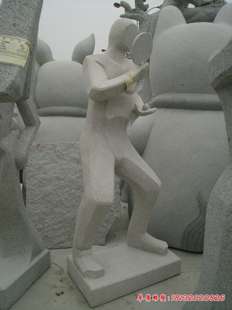 体育运动人物石雕抽象石雕人物 (6)