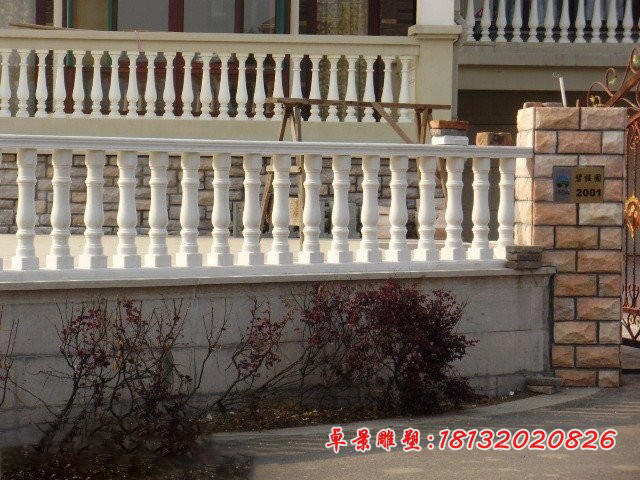 别墅栏杆石雕汉白玉栏杆雕塑