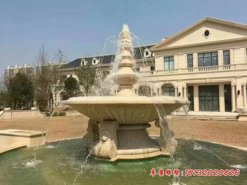 别墅欧式喷泉石雕