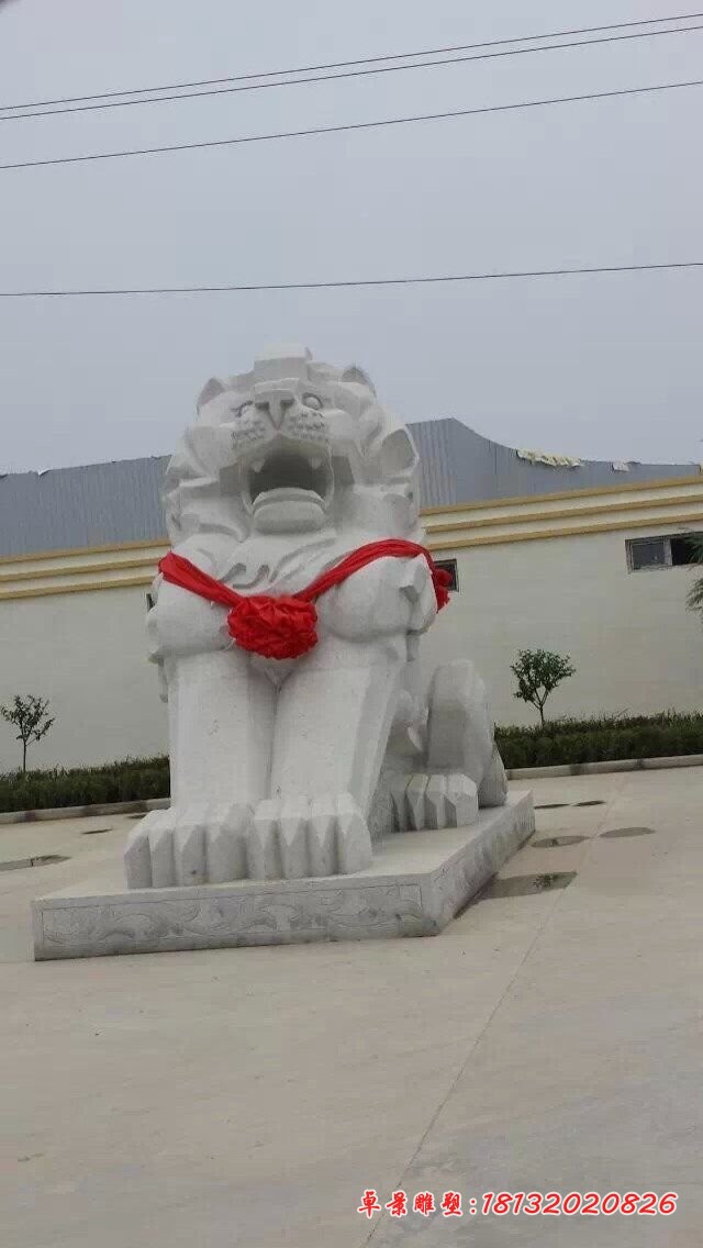 抽象狮子石雕青石狮子雕塑 (1)