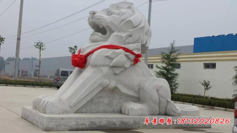 抽象狮子石雕青石狮子雕塑 (2)