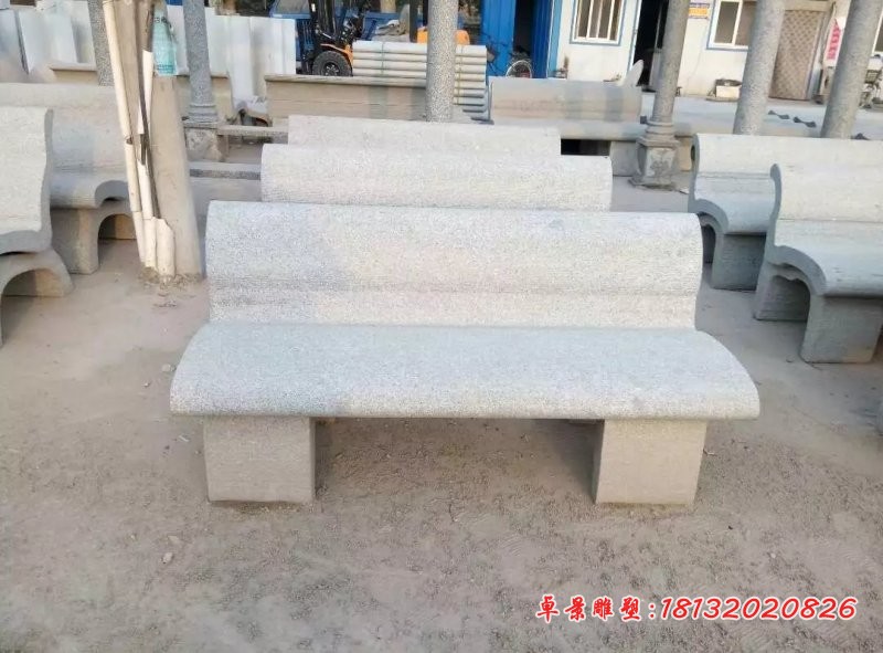 大理石凳子雕塑公园长椅石雕 (1)