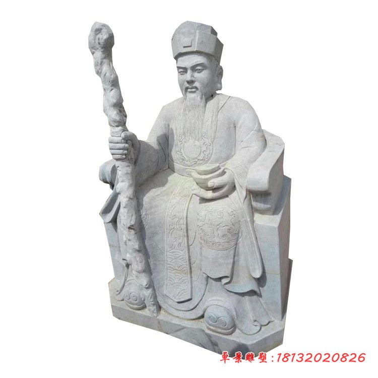 大理石土地公石雕