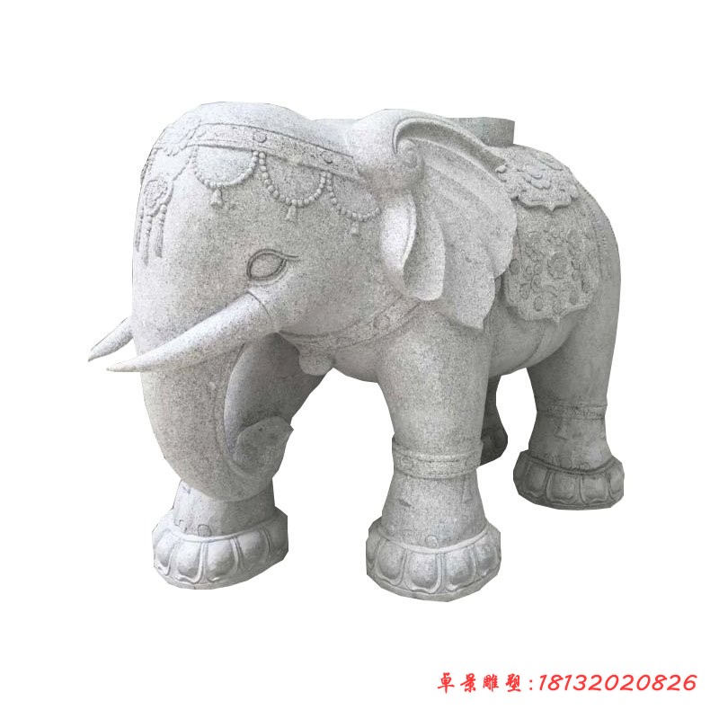 大理石招财珠宝大象石雕