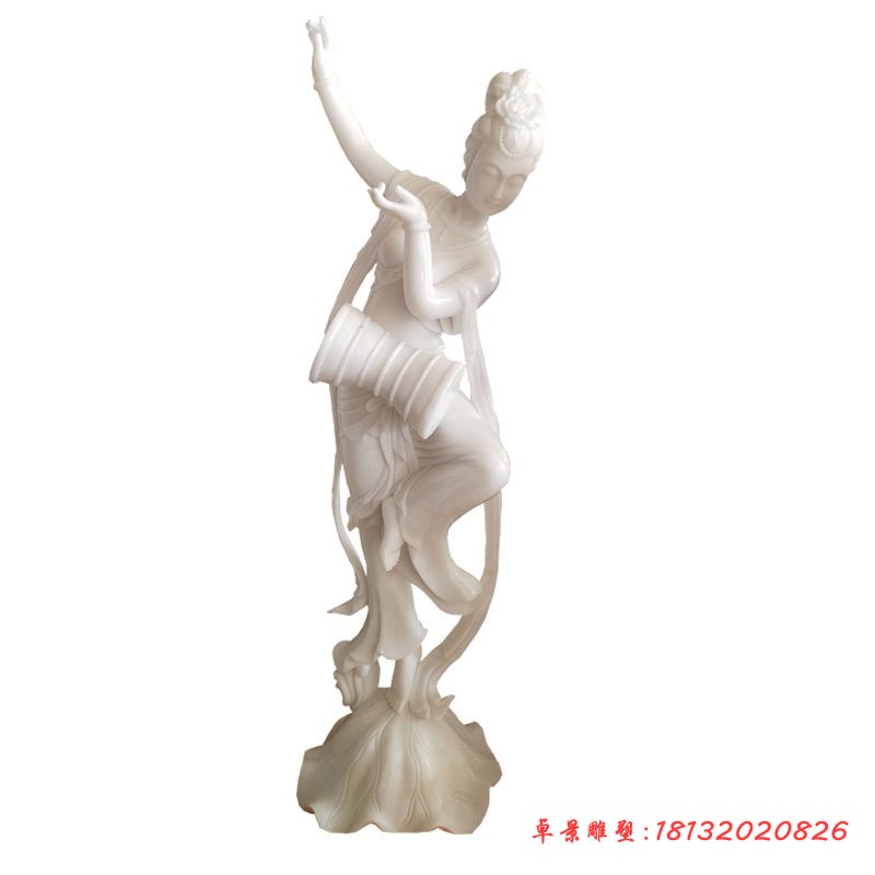 汉白玉飞天仙女石雕