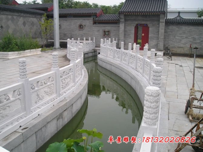 汉白玉栏板石雕公园石挡板雕塑