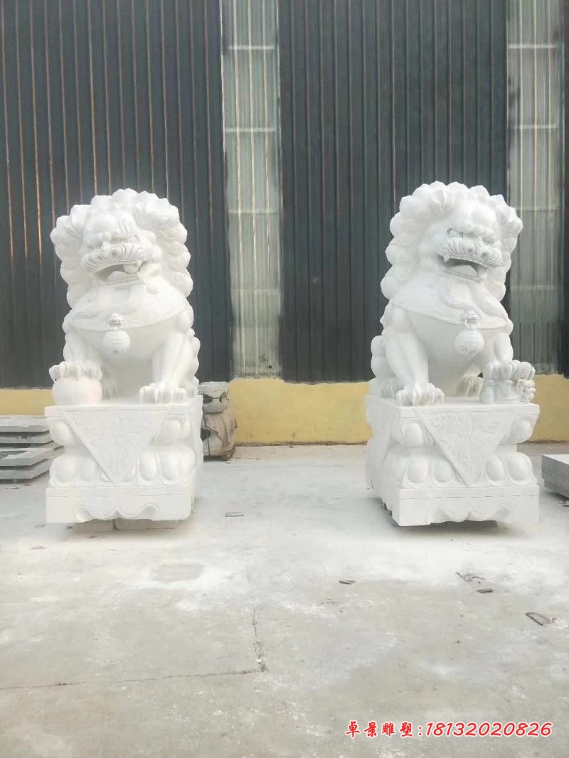 汉白玉狮子石雕