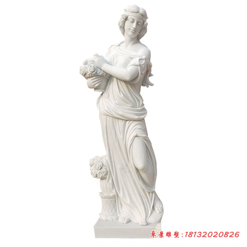 汉白玉西方四季神石雕 (2)