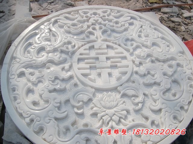 花纹浮雕汉白玉石浮雕 (2)
