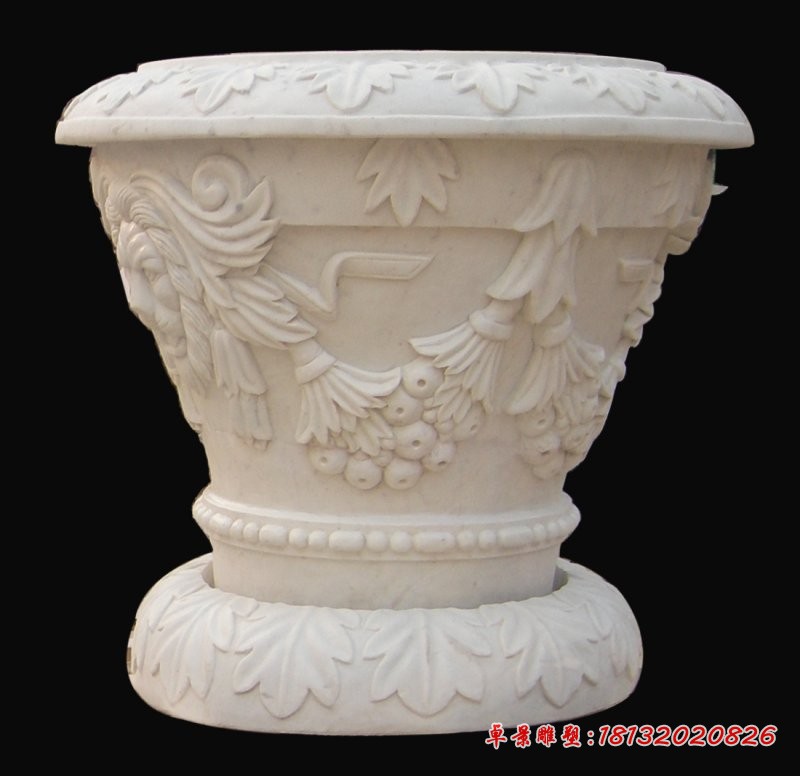 欧式花盆石雕景观花盆雕塑 