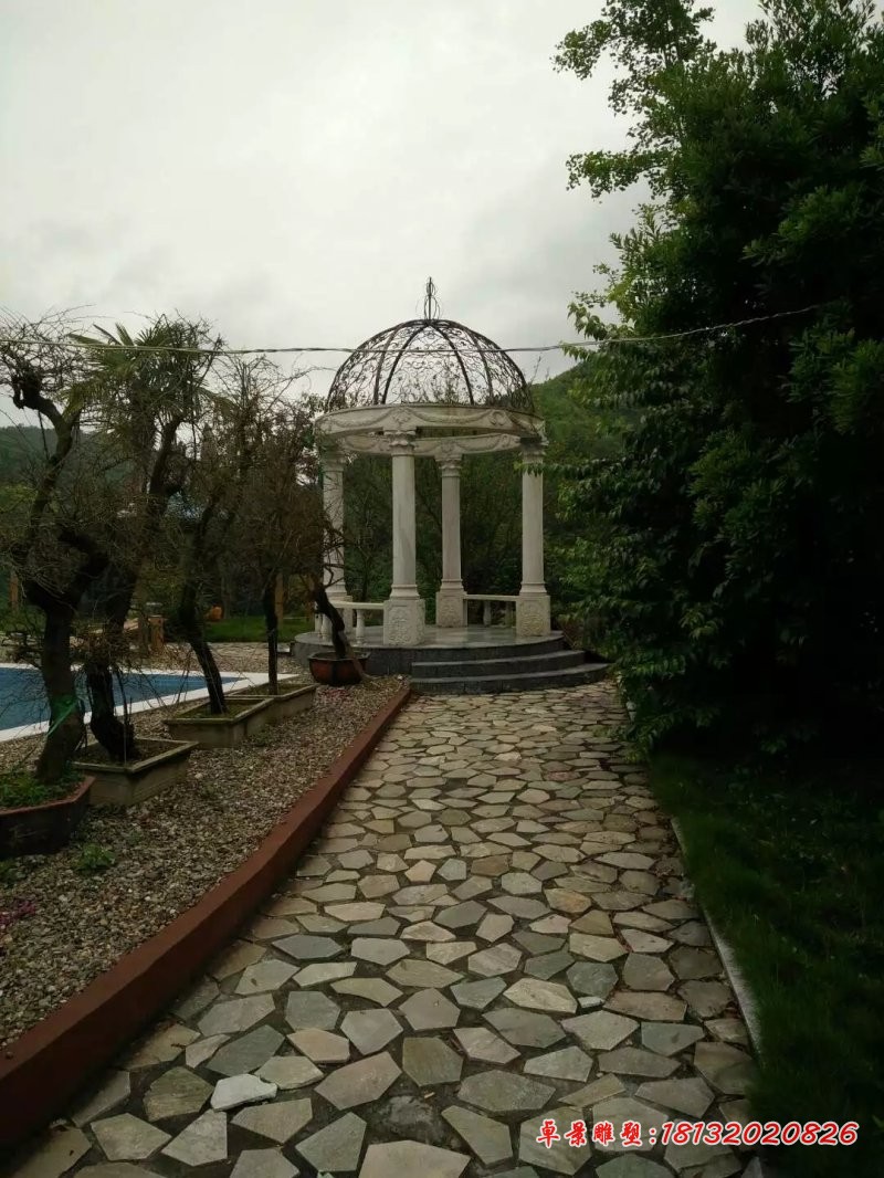 欧式石头亭子小区凉亭石雕