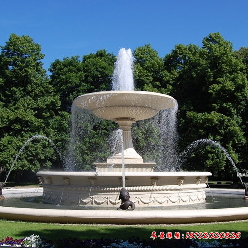 喷泉石雕公园石喷泉雕塑