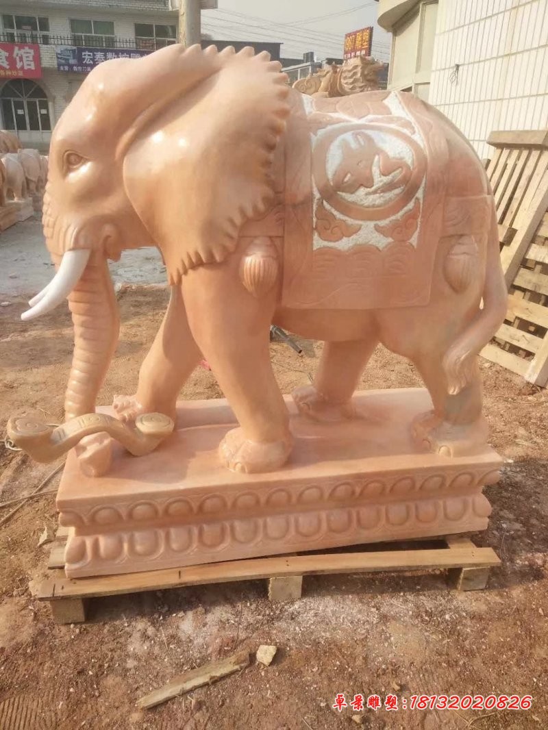 如意大象石雕 