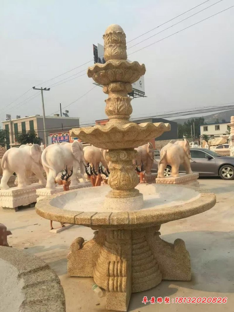 砂岩欧式喷泉石雕