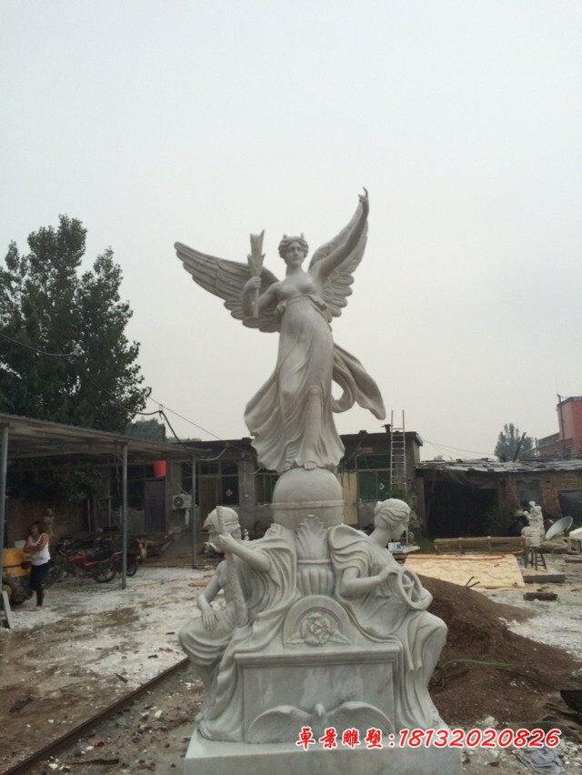 胜利女神石雕广场人物雕塑