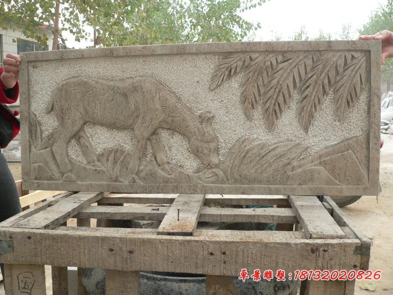 十二生肖浮雕壁画石浮雕 