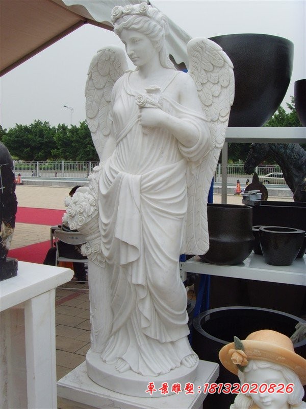 四季神石雕汉白玉西方人物 