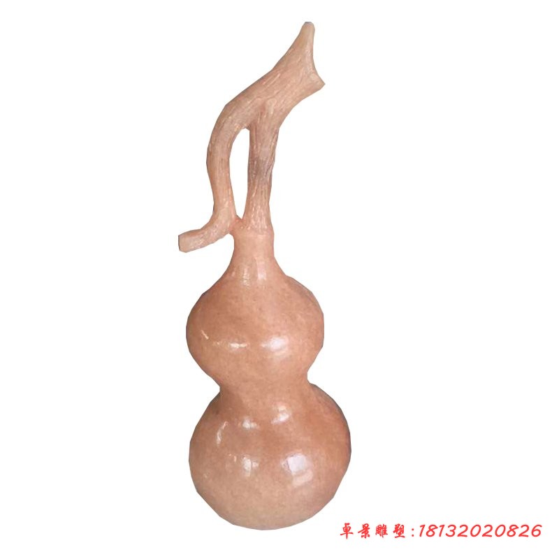 晚霞红葫芦石雕 