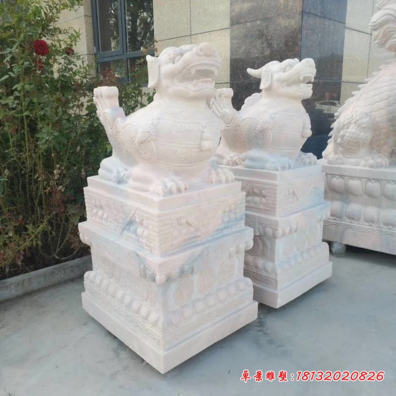 晚霞红坐式招财貔貅