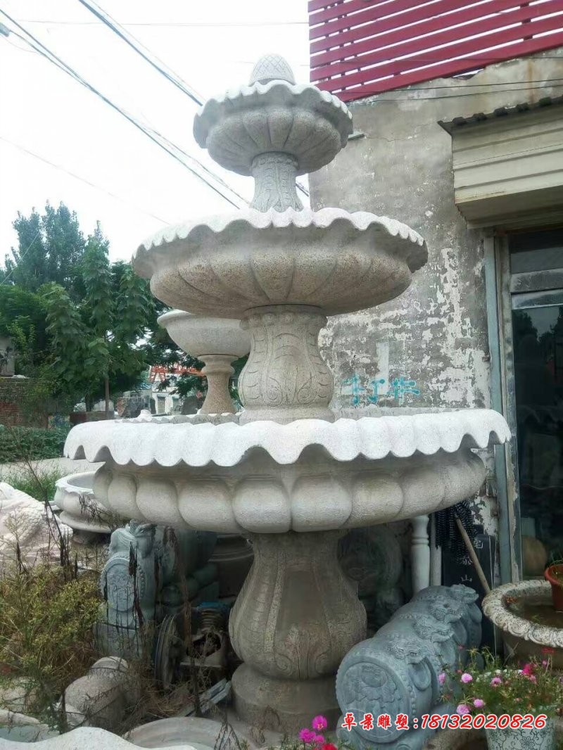 大理石多层喷泉公园景观石雕