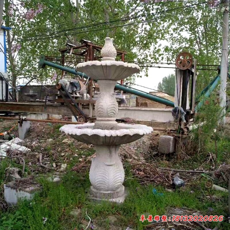 大理石喷泉多层喷泉石雕 