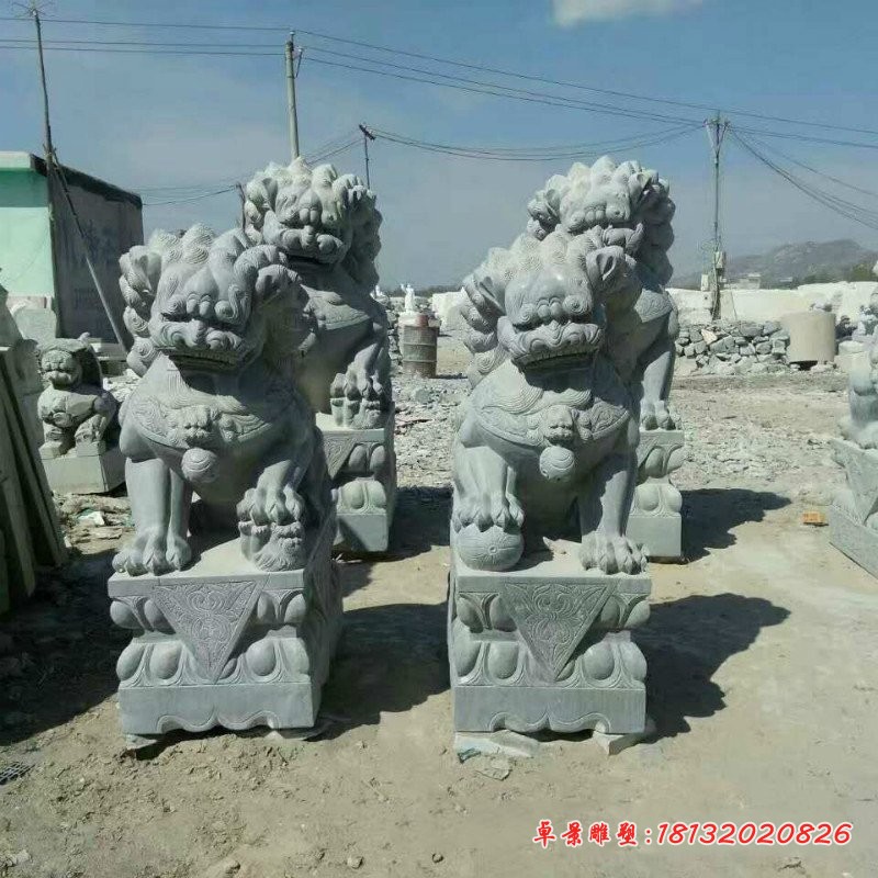 仿古狮子石雕园林景观石雕