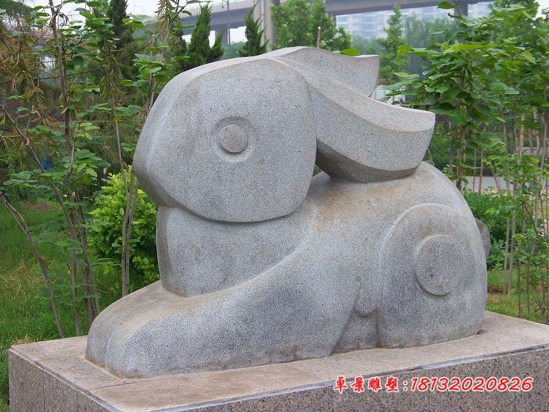抽象十二生肖石雕 抽象动物石雕