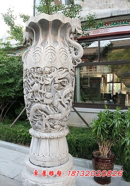 大理石花瓶雕塑 庭院景观石雕