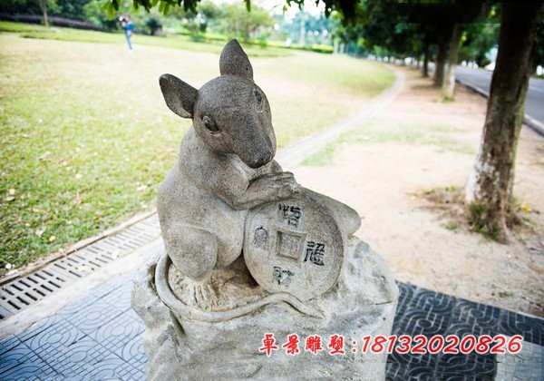 大理石十二生肖 公园动物石雕 