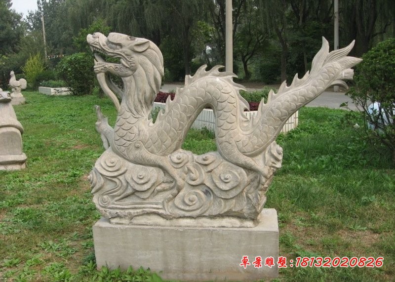 大理石十二生肖 公园动物石雕 