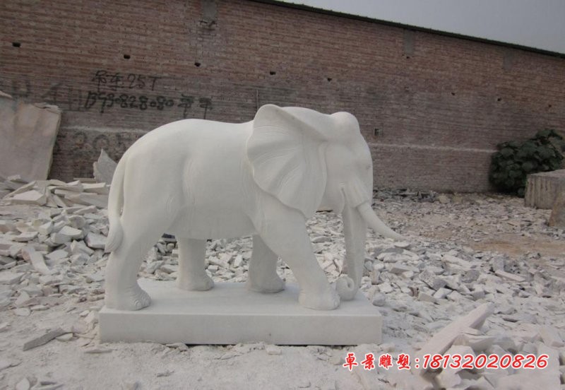 大象石雕 动物石雕 门口大象雕塑