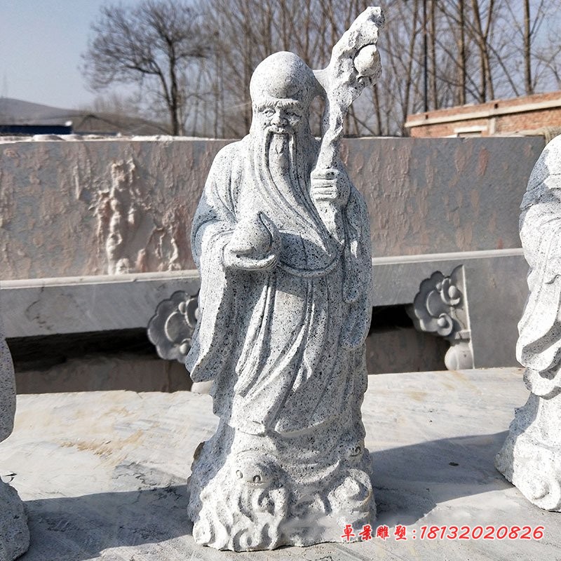老寿星石雕大理石神像