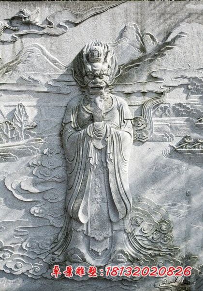 龙王石浮雕 龙王庙墙壁景观浮雕