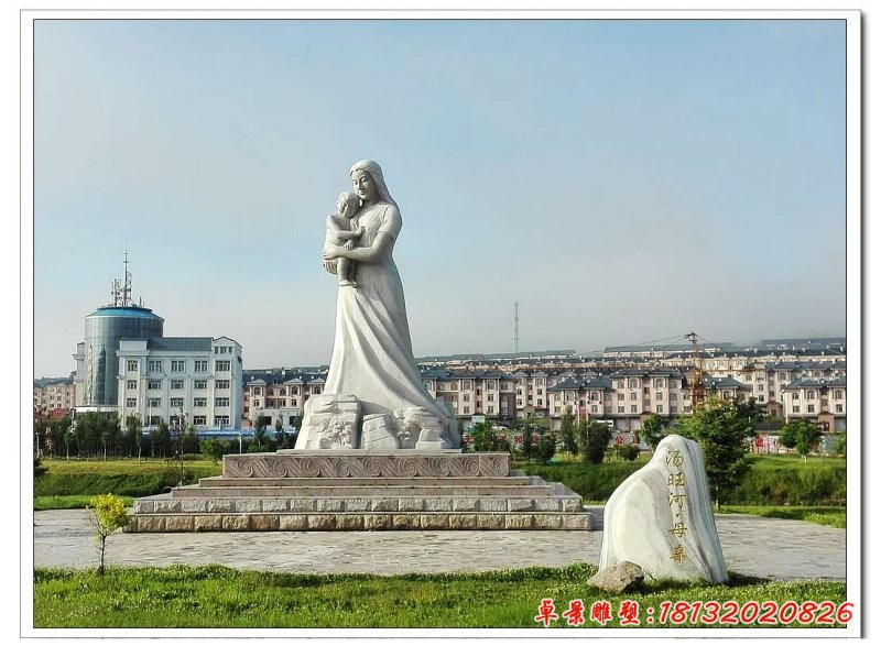 母子石雕 广场景观石雕