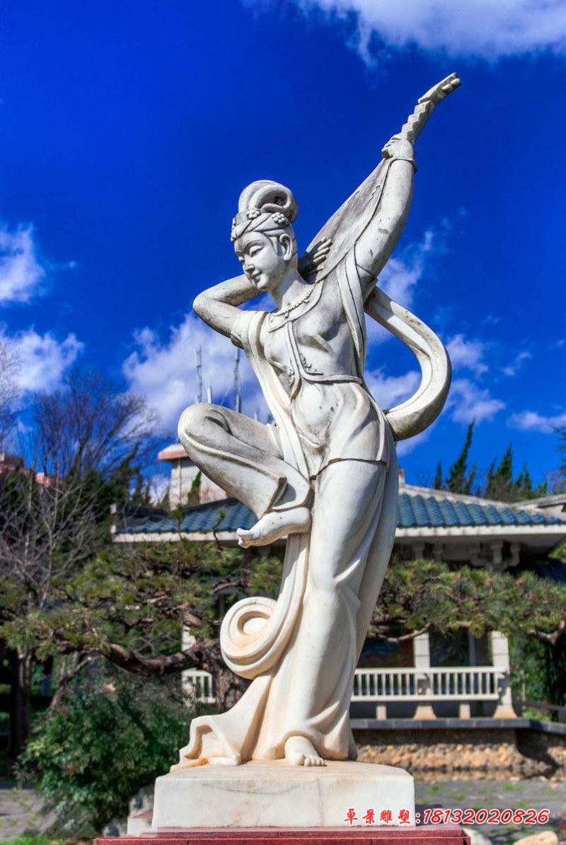 拿琵琶的仙女石雕 古代人物石雕