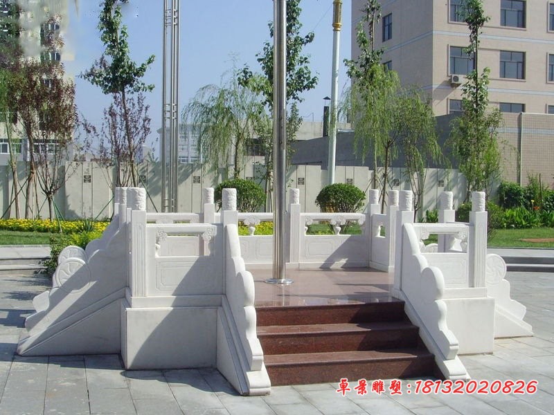 升旗台石雕校园景观石雕