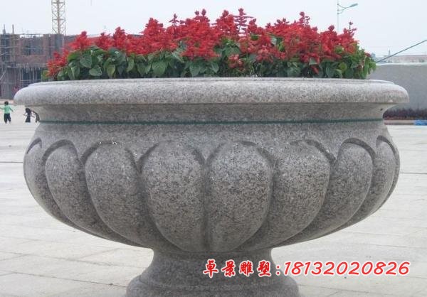 石雕花盆广场景观石雕