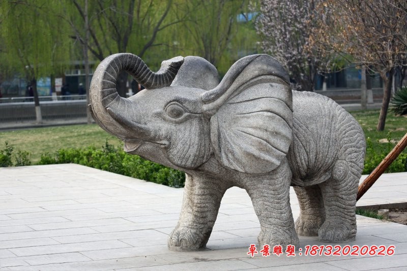 石雕小象大理石动物石雕