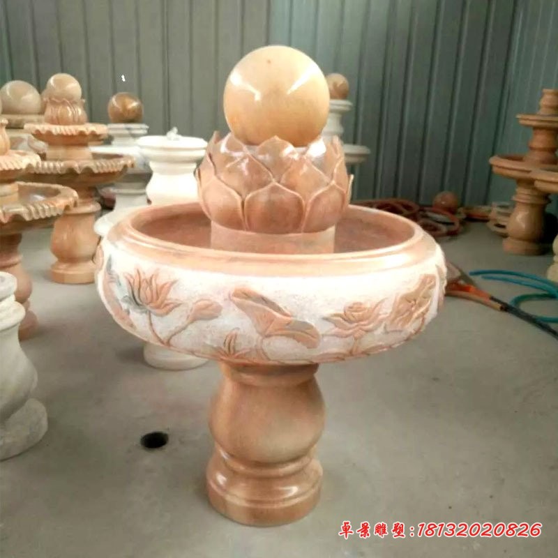 石来运转雕塑风水球石雕 (2)