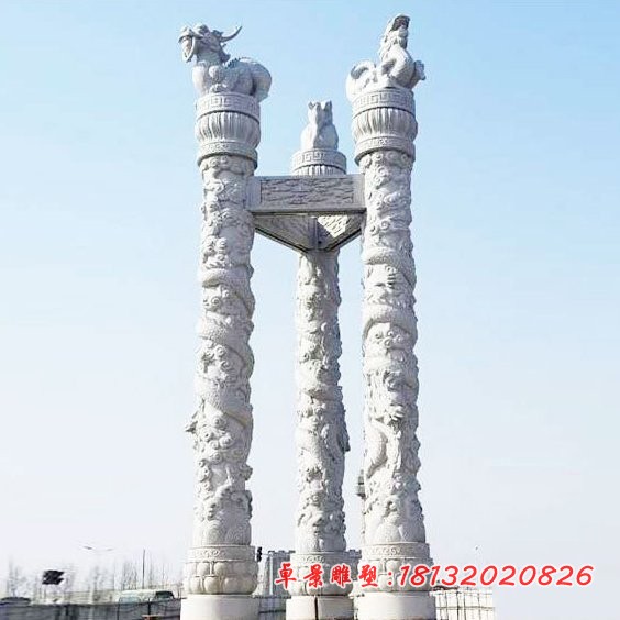 石龙柱广场景观石雕