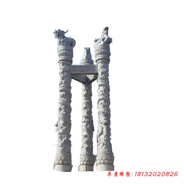 石龙柱广场景观石雕